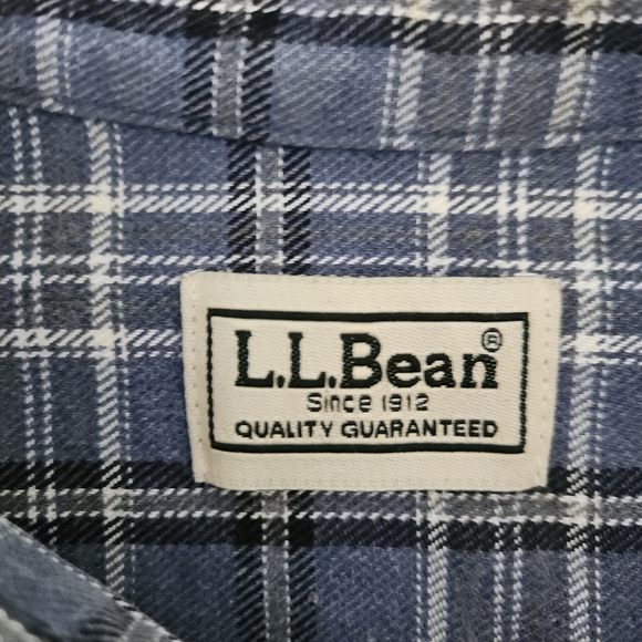 LL BEAN Vintage Made in Canada Flannel Shirt – Men’s M Tall – Blue Plaid, Herita - Picture 7 of 11